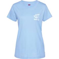 Nachtwäsche s.Oliver Casual T-Shirt mit Statement-Print - Blau