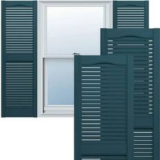 Windows Ekena Millwork 12 W x 43 H Lifetime Vinyl Shutters Per Pair Window Shutter