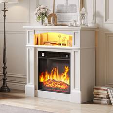 Balconera 100Cm W Electric Fireplace White (80.5cm W x 32.5cm D)