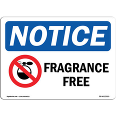 Wall Decorations SignMission Notice Fragrance Free 18.0 H x 24.0 W x 0.1 D Wall Decor