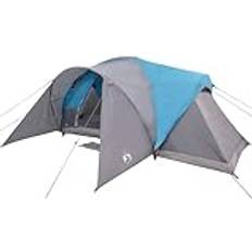 6 ppl. Tents vidaXL Family Tent Dome 6-Person Blue Waterproof