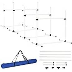 Pawhut Agility Sport För Hundar Set 4 Hinder 95 x 65 x 95 cm