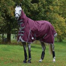 Equestrian Weatherbeeta Comfitec Plus Dynamic II Combo Neck Turnout Rug - Maroon Grey/White