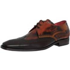 Bruna - Läder Oxford på rea Jeffery West Derby Brogue Leather Shoes - Mix Brown