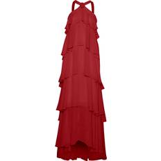 Vero Moda Vmfelicia Sl Ruffle Maxi Dress - Röd