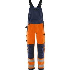 Fristads Hängselbyxa Stretch - Varselorange/Marinblå
