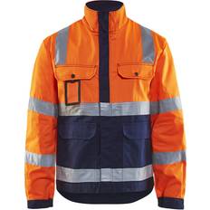 5XL Arbetsjackor Blåkläder Varseljacka - Orange/Marinblå