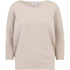 Saint Tropez Ropa Saint Tropez 3/4 Sleeve Knitted Pullover - Natural