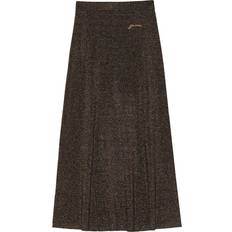 Gold Skirts Ganni Sparkle Rib Maxi Skirt - Multicolour