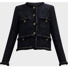 St John Sequin Chenile Jacket - Black