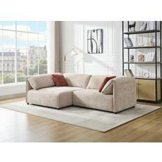 Beige - Canapé d'Angle Canapés Lousopa Ecksofa Sofa