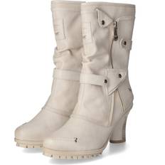 Mustang Dam Kängor & Boots Mustang Damen Stiefelette - Beige