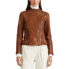 Polo Ralph Lauren Outerwear Polo Ralph Lauren Leather Moto Jacket - Dark Walnut