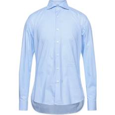 Aquascutum Överdelar Aquascutum Broderad Logotyp Bomullsskjorta - Blå
