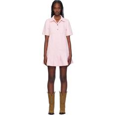 Ganni Overdyed Denim Mini Dress - Chalk Pink