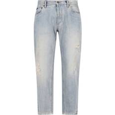 Dolce & Gabbana Grey Jeans Dolce & Gabbana Loose Jeans With Abrasions Gray