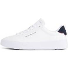 Trainers Tommy Hilfiger Baskets Basses En Cuir Mélangé - Blanc