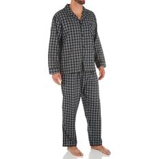 Men - Solid Colors Pajamas Hanes Men's Tall Man Woven Pajama Set - Black Plaid