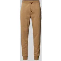 Hombre - Polo Pantalones Slim Fit Sweatpants mit Label-Stitching - Khaki