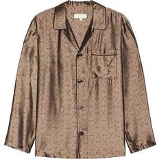 Viscose Pyjamas Fleur Du Mal Jacquard PJ Top - Brown