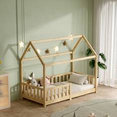 Kinderbett Hausbett 80x160 Natur
