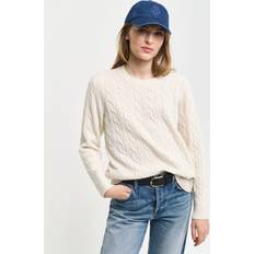 Gant Lambswool Cable Knit Crew Neck Sweater - Women's