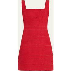 Kobi Halperin Rue Square-Neck Tweed Mini Dress - Scarlet