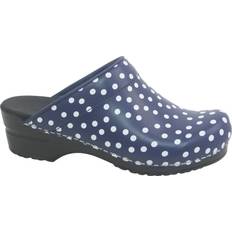 Damen - Kunstleder Holzschuhe Sanita Fenja Open Clog - Blue