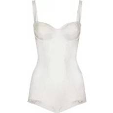 Dolce & Gabbana Bikini Sets Dolce & Gabbana Silk Satin Lace Bodysuit White