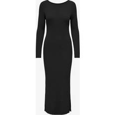 Strikkede kjoler Only Onlkatia LS Maxi Boatn Dress - Black