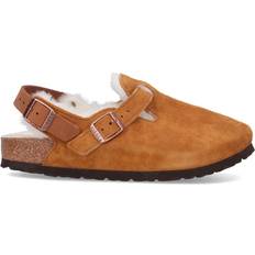 Cork Clogs Birkenstock Tokio Fur Mules - Brown