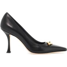 Jimmy Choo Heels & Pumps Jimmy Choo Ryker 90 Crystal-embellished Leather Heeled Courts - Black/Gold