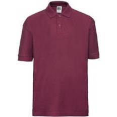 Cotton Polo Shirts Russell Pique Polo Shirt - Burgundy