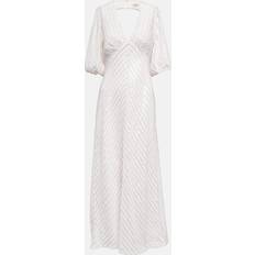 Rixo Steph Sequined Maxi Dress - White