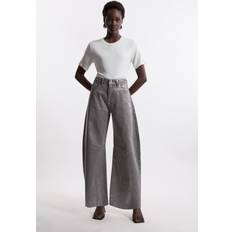 Karen Millen Women Jeans Karen Millen Denim Foiled Wide Leg Jeans - Dark Grey