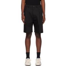 GOLDEN GOOSE Cotton Blend Shorts Med Logotypemblem - Black