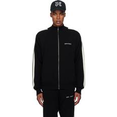 Palm Angels Buitenkleding Palm Angels Logo Embroidered Zip-Up Jacket - Black