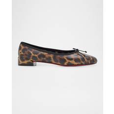 Christian Louboutin Brown Low Shoes Christian Louboutin Ballerina Flats - Leopard Multi