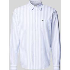 Lacoste M Skjortor Lacoste Regular Fit Striped Oxford Shirt - Blue/White