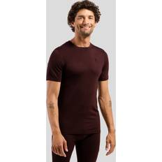 Brown Base Layer Tops Odlo Merino 200 Short Sleeve Base Layer