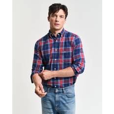 Blue - Flannel Shirt Shirts Gant Regular Fit Check Flannel Shirt - Persian Blue