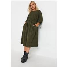 Crinkle Midaxi Dress - Green