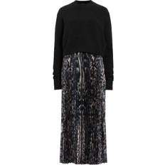 Woman - Wool Dresses AllSaints Jinx Pleated Maxi Dress - Taupe/Multi