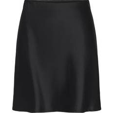 Yas Satin Mini Skirt - Black