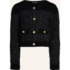 Karl Lagerfeld Dame Trøjer Karl Lagerfeld Essential Bouclé Knit Cardigan - Black