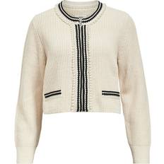 Object Objperla LS RE Knit Cardigan - White/Sand/Sky