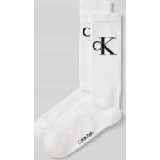 Calvin Klein Jeans Monogram Crew Socks 2-pack - White