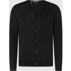 Herren Cardigans Maerz Cardigan Aus Schurwolle - Black