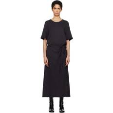 LEMAIRE Belted Rib T-shirt Midi Dress - Navy