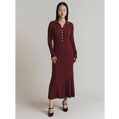 Ghost Fern Dress - Burgundy/Dark Red